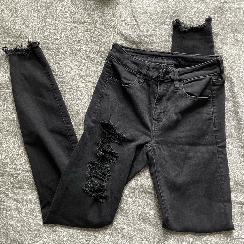 American Eagle Black High Rise Jeggings